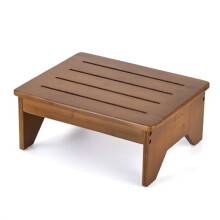 StrongTek Bamboo Step Stool for Adults, Bedside Step for High Beds, 300 Lbs Capacity, Non-Slip Bed Foot Stool with Rounded Edges, Small One Step Stool