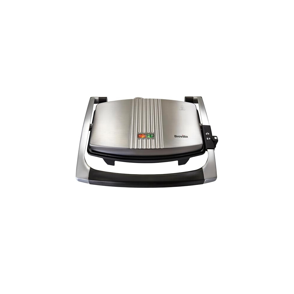 Breville Sandwich/Panini Press & Toastie Maker | 3-Slice | Stainless Steel [Vst025], Silver