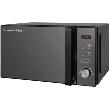 Russell Hobbs RHM2076B 20 Litre 800 W Black Digital Solo Microwave with 5 Power Levels, Automatic Defrost, 8 Auto Cook Menus, Clock and Timer, Easy Cl