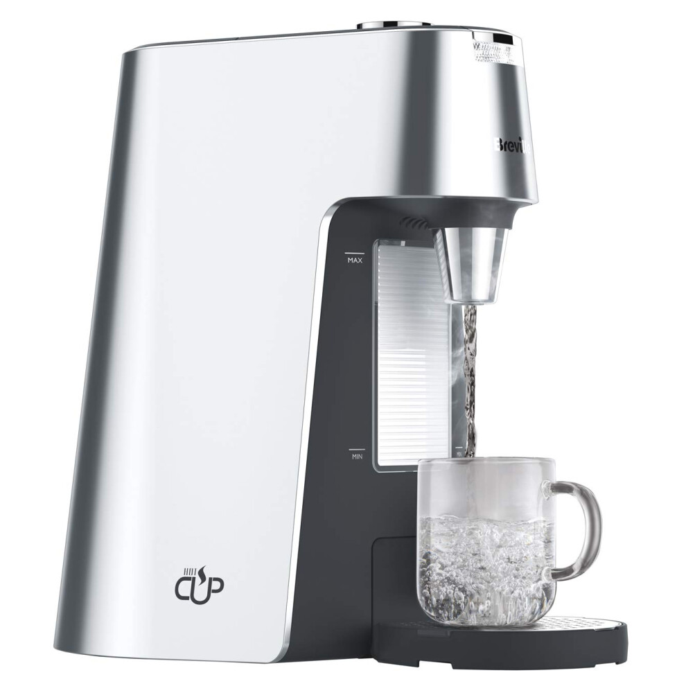 Breville Hotcup Hot Water Dispenser | 2.0 Litre With 3 Kw Fast Boil | Variable Dispense And Height Adjust | Energy-Efficient Use | [Vkt111] Silver