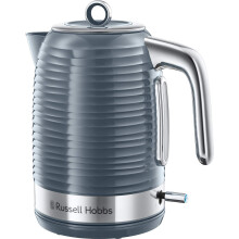 Russell Hobbs Inspire Electric 1.7L Cordless Kettle (Fast Boil 3KW, Grey premium textured plastic, high gloss finish, Removable washable anti-scale fi