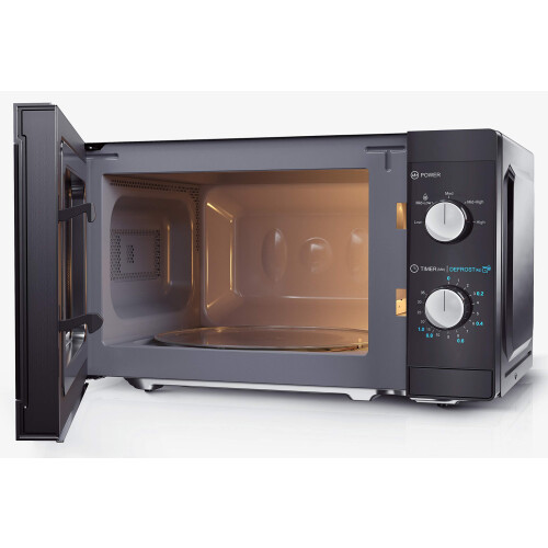 Sharp SHARP YC-MS01U-B Compact 20 Litre 800W Manual control Microwave, 5 power levels, defrost function, LED cavity light - Black 2
