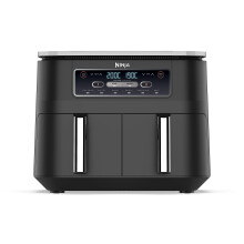 Ninja Foodi Dual Zone Digital Air Fryer, 2 Drawers, 7.6L, 6-in-1, Uses No Oil, Air Fry, Max Crisp, Roast, Bake, Reheat, Dehydrate, Cooks 4-6 Portions,