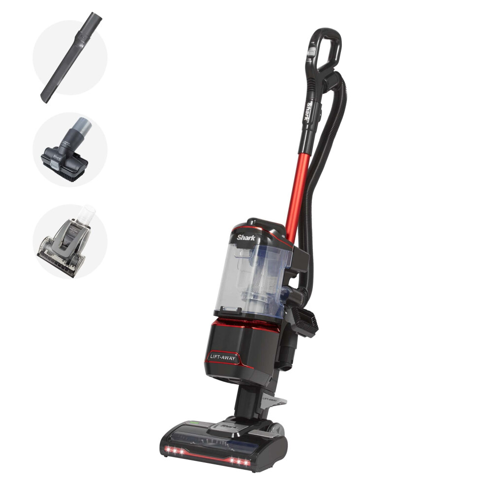 Shark Corded Upright Vacuum Cleaner 1.1L with Lift-Away Technology, Pet Model, LED Headlights, Anti-Allergen, 8m Cord, 750W, Pet, Crevice & Multi-Surf