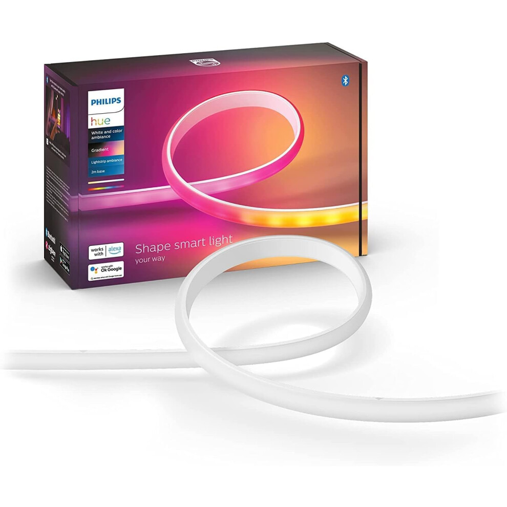 Philips Hue Gradient Light Strip 2m. for Syncing with Entertainment, Media and Music. with Bluetooth. Works with Alexa, Google Assistant and Apple Hom