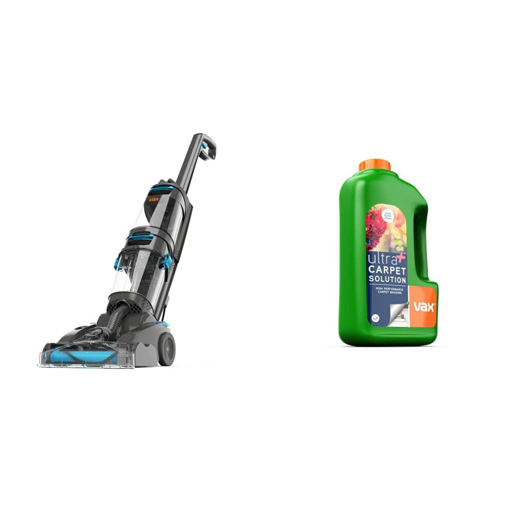 Vax Dual Power Pet Advance Carpet Cleaner | Dual Rotating Brushbars | Pre-treatment wand and Wash Hose - CDCW-DPXA & Ultra+ 1.5L Carpet Cleaner Soluti
