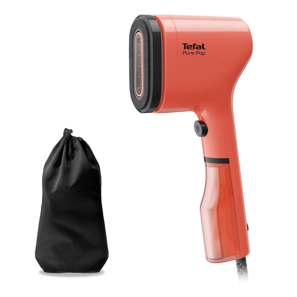 Tefal Pure Pop Slim Handheld Clothes Steamer, No Ironing Board Needed, Ready to Use in 15 Seconds, 70ml Detachable Water Tank, Travel Iron, Garment St