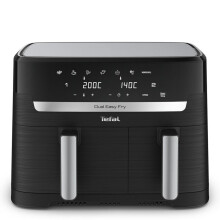 Tefal Easy Fry Dual Zone Digital Air Fryer, 2 Drawers, 8.3L, 8in1, Air Fry, Extra Crisp, Roast, Bake, Reheat, Dehydrate, 6 Portions, Non-Stick, Dishwa