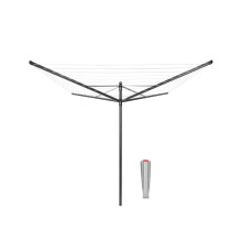 Brabantia - Lift-O-Matic - 50 Metres of Clothes Line - Adjustable in Height - UV-Resistant & Non-Slip Lining - Umbrella System - Rotary Dryer with Gro