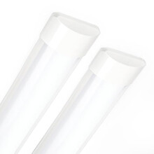 BrightFly 5FT LED Batten Lights, PC Body, 2 Packs 1.5m 5350LM 6500K 48W LED Tube Light, Super Bright Indoor Lighting for Home/Garage/Workshop/Office/L