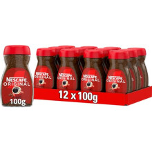 NESCAF? Original Instant Coffee 100g, Rich Aroma, Full and Bold Flavour (Pack of 12)