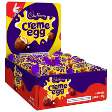 Cadbury Creme Eggs 48-Pack Milk Chocolate with Creamy Fondant Filling, 40 g Each