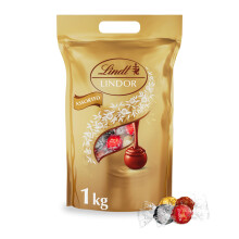 Lindt Lindor Assorted Chocolate Truffles Bag - Approx 80 balls, 1kg - Chocolate Truffles with a Smooth Melting Filling - Gift Present or Sharing Box -