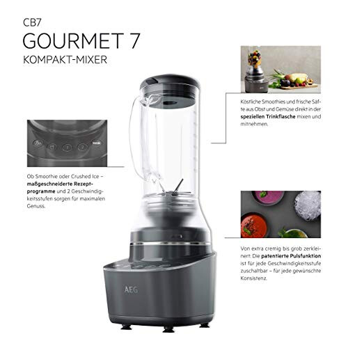 AEG AEG CB7-1-8MTM Gourmet 7 Blender, Titanium Grey 1