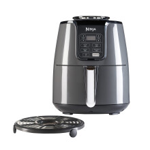 Ninja Air Fryer, 3.8L, 4-in-1, Uses No Oil, Air Fry, Roast, Reheat, Dehydrate, Non-Stick, Dishwasher Safe Basket, Cooks 2-4 Portions, Digital, Grey &