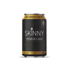Skinny Lager, 4.0% Beer, Gluten FREE Beer, Full Flavoured Lager, Low Calorie Beer, Low Carb Beer, Vegan & Kosher Certified Lager, Premium Taste, 24x33