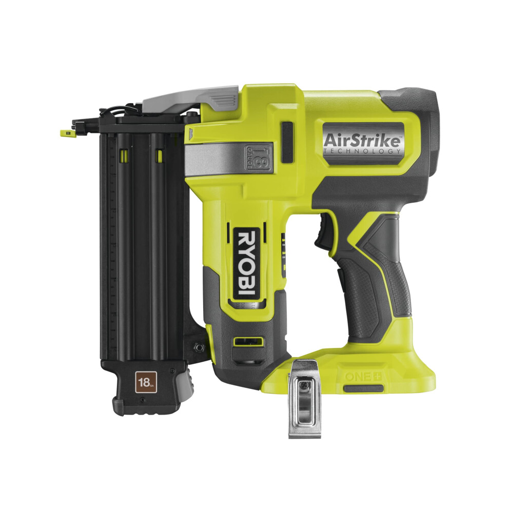 Ryobi R18GN18-0 18V ONE Plus Cordless 18 Gauge Nailer Bare Tool, One Size, Hyper Green