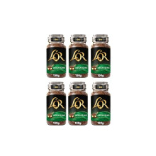 L'OR Decaf Instant Coffee 150g (Pack of 6 Jars, Total of 900g)