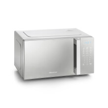 Hisense 700 Watts 20 Litre Silver Digital Solo Microwave Oven With 800W Grill H20MOMSS4HGUK Automatic Defrost, 9 Auto Cook Menus, Clock & Timer, Easy
