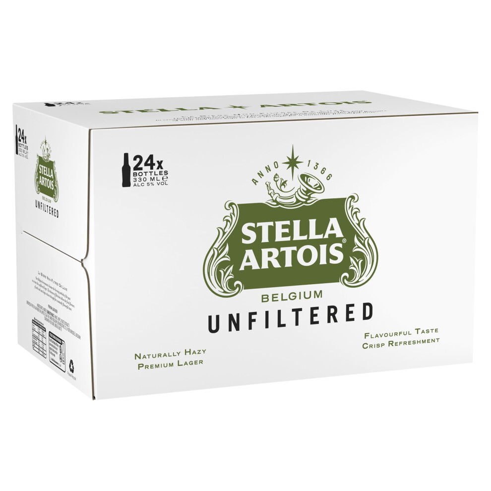 Stella Artois Unfiltered Bottles, 24 X 330 Ml