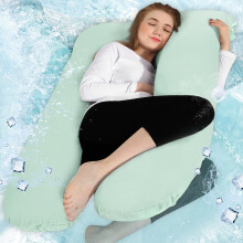 Chilling Home Pregnancy Pillow Cooling,Jersey 55 inches Maternity Pillow for Pregnant Women, Comfortable U Shaped Full Body Pillow Pregnancy Pillows f