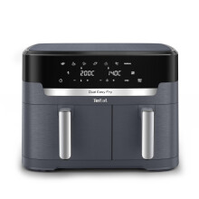 Tefal XXL Dual Easy Fry 11L Air Fryer, Dual Drawer, No Oil, Extra Crisp, Roast, Bake, Reheat, Dehydrate, 7 Pre-set Programs, Dishwasher Safe, 8+ Porti