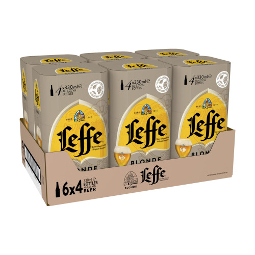 Leffe Blonde Beer Bottle 24 x 330ml