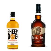 Sheep Dog Peanut Butter Whiskey Liqueur 70cl & Buffalo Trace Kentucky Straight Bourbon Whiskey, 70cl, ABV 40% - Ideal partner in Old Fashioned Cocktai