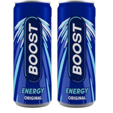 Boost Energy Drink Original Flavour - 48 Pack Drinks with Caffeine, Taurine and Vitamin B | Carbonated Energy Drinks | Gluten Free Vegan Low Calorie F