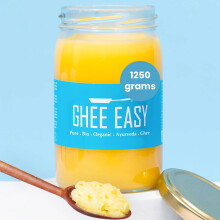 Ghee Easy 1250g Bio Ghee from Grass-Fed Cows - Highly Pure Authentic Ayurvedic Ghee, Without Additives - Certified Organic & Biodynamic - Free from La