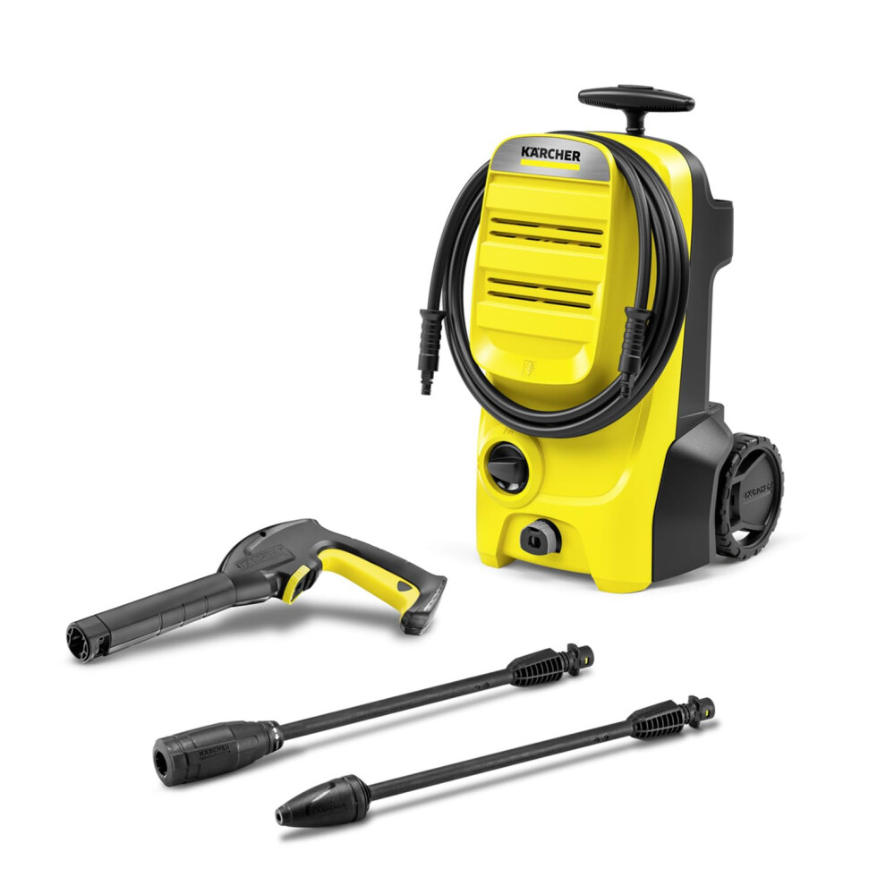 K?rcher K 4 Classic Pressure Washer, Pressure: max. 130 bar, Flow Rate: 420 l/h, Area Coverage: 30 m?/h, Water Filter, Weight: 4.6 kg, high-Pressure H