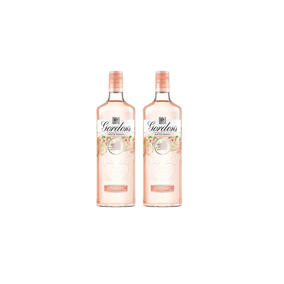Gordons Gordon's Distilled Gin | 37.5% Vol | 70Cl | Subtle Sweetness & Flavours Of | Balanced With Gin Botanicals | Enjoy In A Gin Gla White/Peach