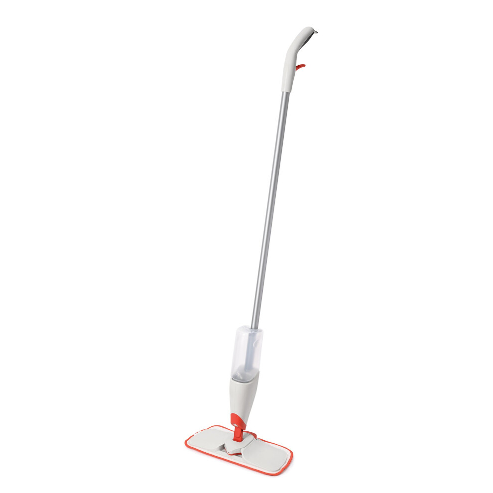 Oxo Good Grips Microfibre Spray Mop With Slide-Out Scrubber, /Metalic/ White/Orange