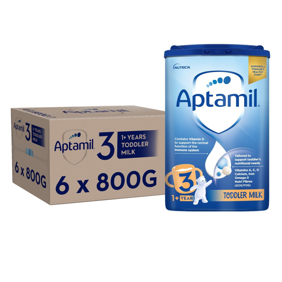 New Aptamil Toddler Baby Milk Powder Formula, 1-2 Years, 800G (Pack Of 6) - Packaging May Vary Size 3
