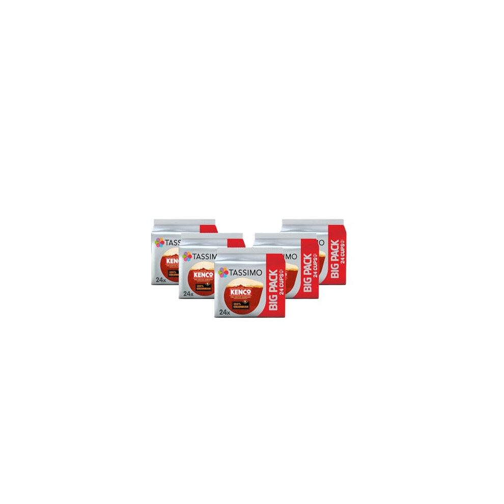 Tassimo Kenco Colombian Coffee Pods X24 (Pack Of 5, Total 120 Drinks)