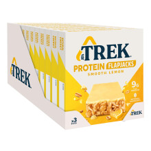 JC's Trek High Protein Flapjack Smooth Lemon - Gluten Free - Plant Based - Vegan Snack - 50g x 36 bars