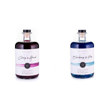Original Bakewell Cherry & Almond Handmade Gin Liqueur 70cl - Premium Craft Gin - 20% ABV & Blueberry & Pear Handmade Gin Liqueur 70cl - Premium Craft