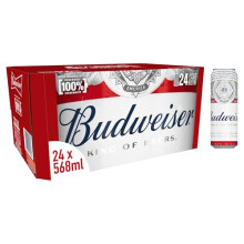 Budweiser Premium Lager Beer Pint Cans 24 x 568 ml