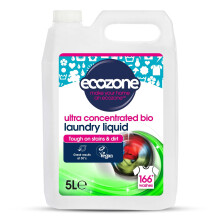 Ecozone Ultra Concentrated Biological Laundry Liquid, Bio Detergent, Washing Machine Powerful Clothing Stain Removal & Cleaning, Natural Vegan, Non To