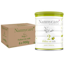 Nannycare Stage 2 Goat Milk Follow-On Baby Formula for 6-12 Months - Natural Nutrition for Babies, Gentle Goat Milk Baby Formula Powder with Vitamin D