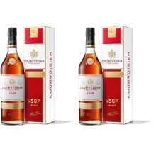 Courvoisier VSOP | Cognac Brandy | Peach, Almonds and Vanilla | Cognac Masters 2023 Winner | 40 Percent ABV | 70 cl (Pack of 2)