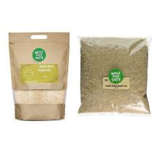 Wholefood Earth Organic White Basmati Rice, 3 kg & Organic Brown Basmati Rice, 3 kg