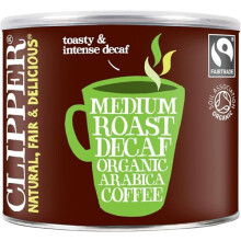 Clipper House Blend Organic Arabica Decaf Coffee | Organic Fairtrade Medium Roast | 500g Arabica Granules | Sustainable Fairtrade Coffee by Clipper Te