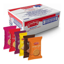 Crawford's Assprted Biscuit Mini Packs / 2 Cases / 100 Mini Packs per Case / 6 Biscuit Varieties Including Bourbons, Custard Creams, Digestives, Fruit