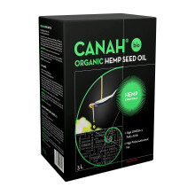 Canah? Organic Hemp Seed Oil 3 litres - Cold Pressed Unrefined, Vegan, Rich in Omega 3 Omega 6 Fatty acids & Vitamin E, Certified Kosher + Bonus Free
