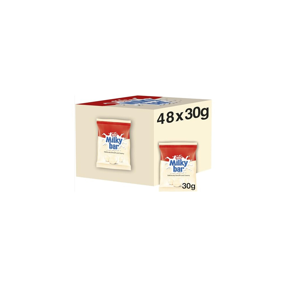 Milkybar White Chocolate Buttons Bags, 48 X 30 G