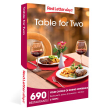 Red Letter Days Table for 2 Gift Voucher ? 690 Dining Out Experiences Across the UK