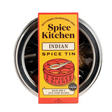 Spice Kitchen Premium Indian Spice Collection, Spice Tin with 9 Cooking Spices including Award-Winning Garam Masala, Stainless Steel storage tin, Indi