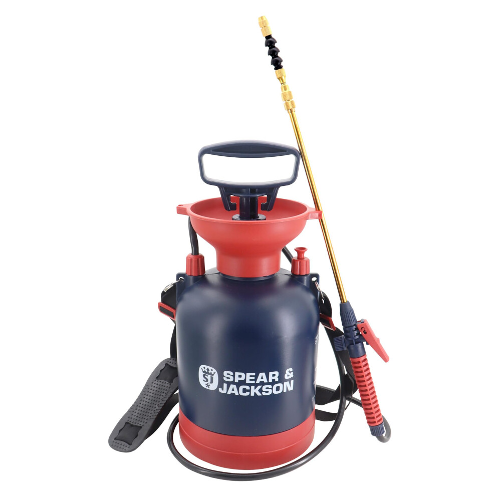 Spear & Jackson 3Lpump 3 Litre General Purpose Pump Action Pressure Sprayer, & Red/Blue