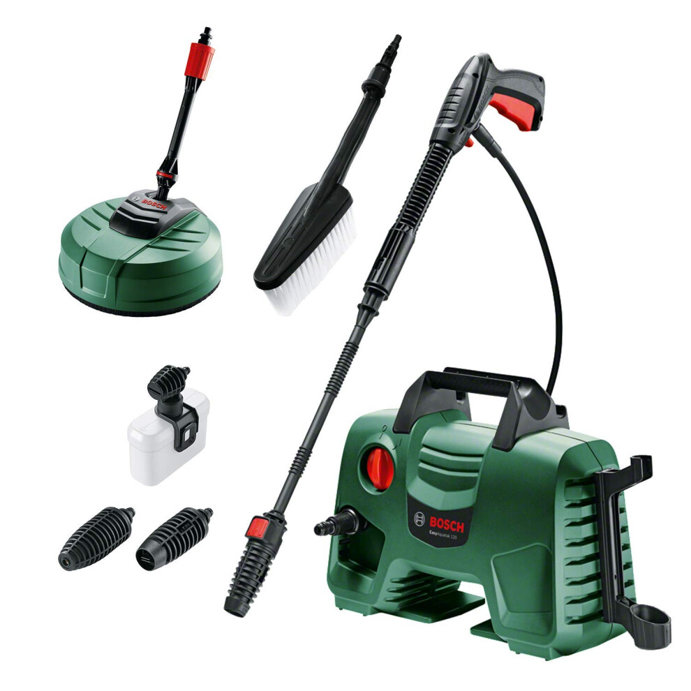 Bosch High Pressure Washer EasyAquatak 120 (1500W, Home And Car Kit Included, Max. Flow Rate: 350l/h, In Cardboard Box) -, Green, 37.5 Cm*40.0 Cm*20.0